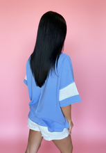 Load image into Gallery viewer, on repeat french terry top, cornflower blue
