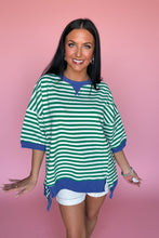 Load image into Gallery viewer, kelly stripe getaway top
