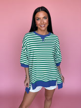 Load image into Gallery viewer, kelly stripe getaway top
