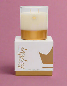 14 oz boxed glass candle, queen of bourbon | bourbon royalty