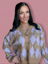 Load image into Gallery viewer, argyle affair cardigan

