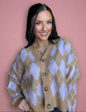 Load image into Gallery viewer, argyle affair cardigan
