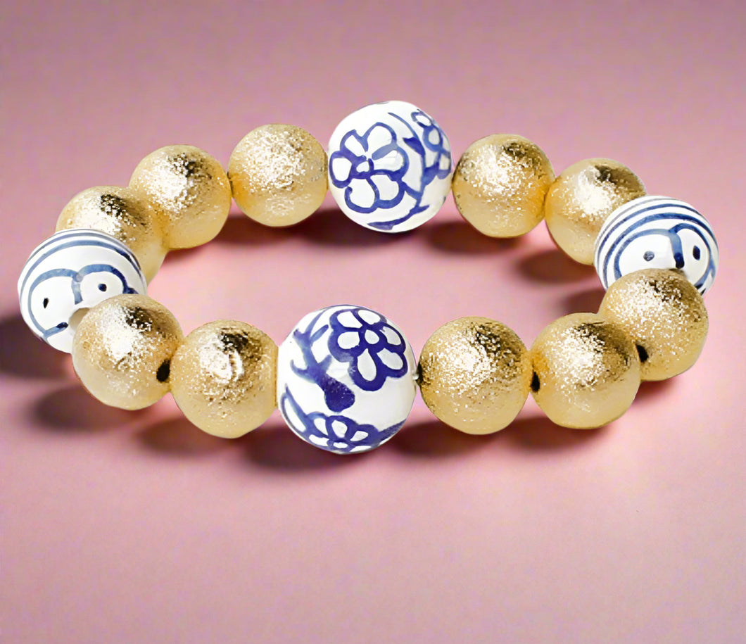 chinoiserie beaded bracelet