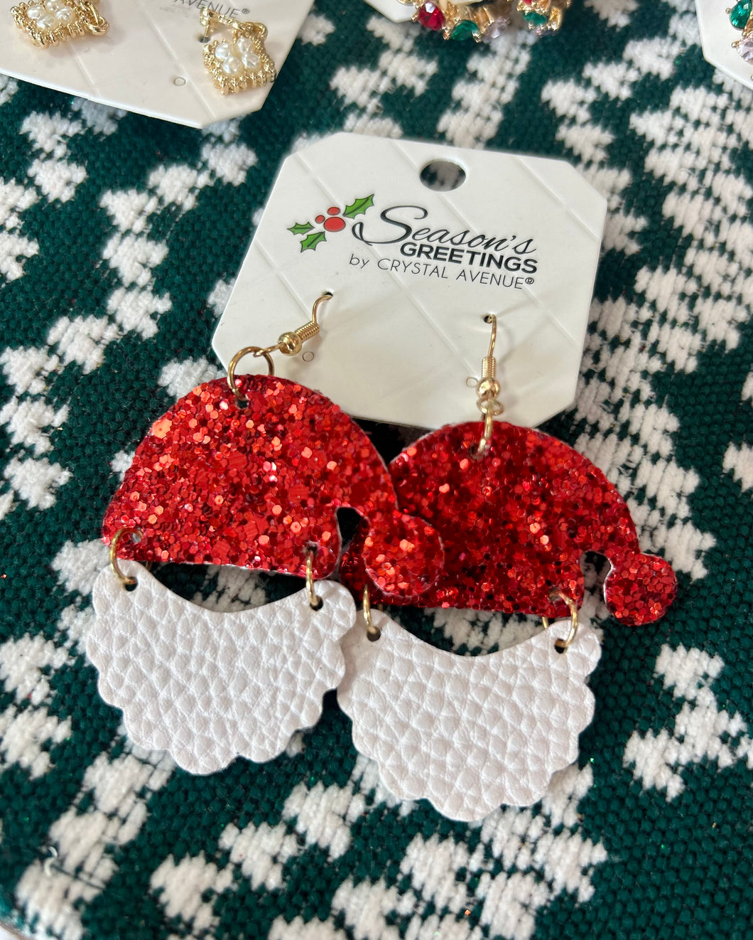 classic santa earrings