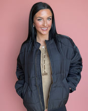 Load image into Gallery viewer, the hearthside puffer, black

