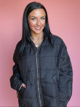 Load image into Gallery viewer, the hearthside puffer, black
