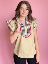 Load image into Gallery viewer, the kensington plaid ruffle top
