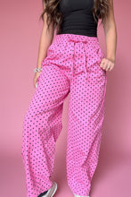 Load image into Gallery viewer, pink polka dot barrel pants
