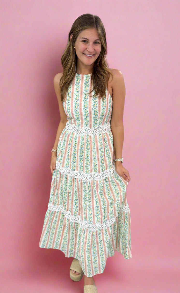 delicate floral midi