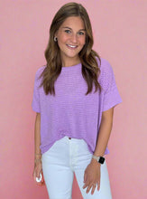 Load image into Gallery viewer, lightweight jacquard sweater, bright lavender
