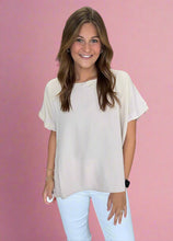 Load image into Gallery viewer, round neck airflow top, sand beige
