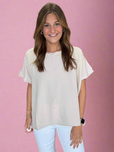 Load image into Gallery viewer, round neck airflow top, sand beige
