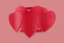 Load image into Gallery viewer, red heart to heart large flat hair clip | teleties
