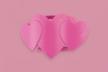 Load image into Gallery viewer, pink heart to heart large flat hair clip | teleties
