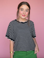 Load image into Gallery viewer, sweet scallop stripe top
