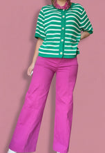Load image into Gallery viewer, high-waist wide leg office trousers, magenta
