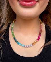 Load image into Gallery viewer, agate glass bead necklace, autumn jewel
