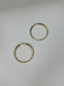 skinny hoops, goldtone