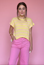 Load image into Gallery viewer, sweet stripe sweater vest, butter yellow
