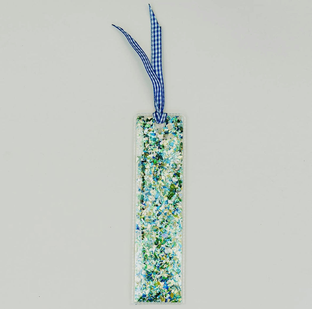 blue + green confetti bookmark | taylor elliott