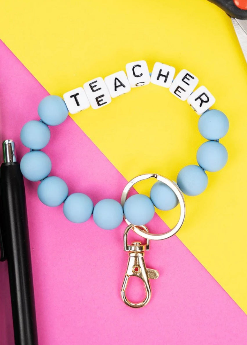 teacher bracelet keychain