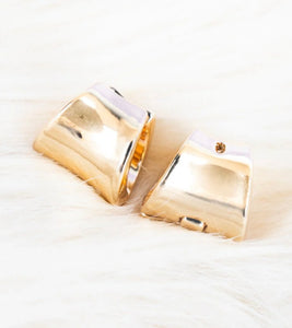 goldtone huggie hoops