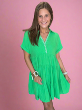 Load image into Gallery viewer, best day green mini dress
