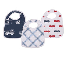 Load image into Gallery viewer, things that go snap bibs 3 pack
