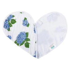 Load image into Gallery viewer, baby burp cloth + bib combo: hydrangeas

