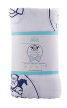 Load image into Gallery viewer, baby muslin swaddle receiving blanket: southern gentleman

