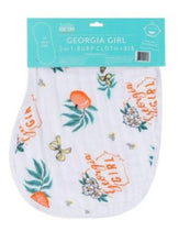 Load image into Gallery viewer, baby burp cloth + bib combo: georgia girl
