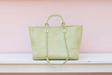 Load image into Gallery viewer, missy tote lime patent EC | caroline hill

