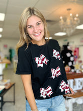 Load image into Gallery viewer, football bows tee
