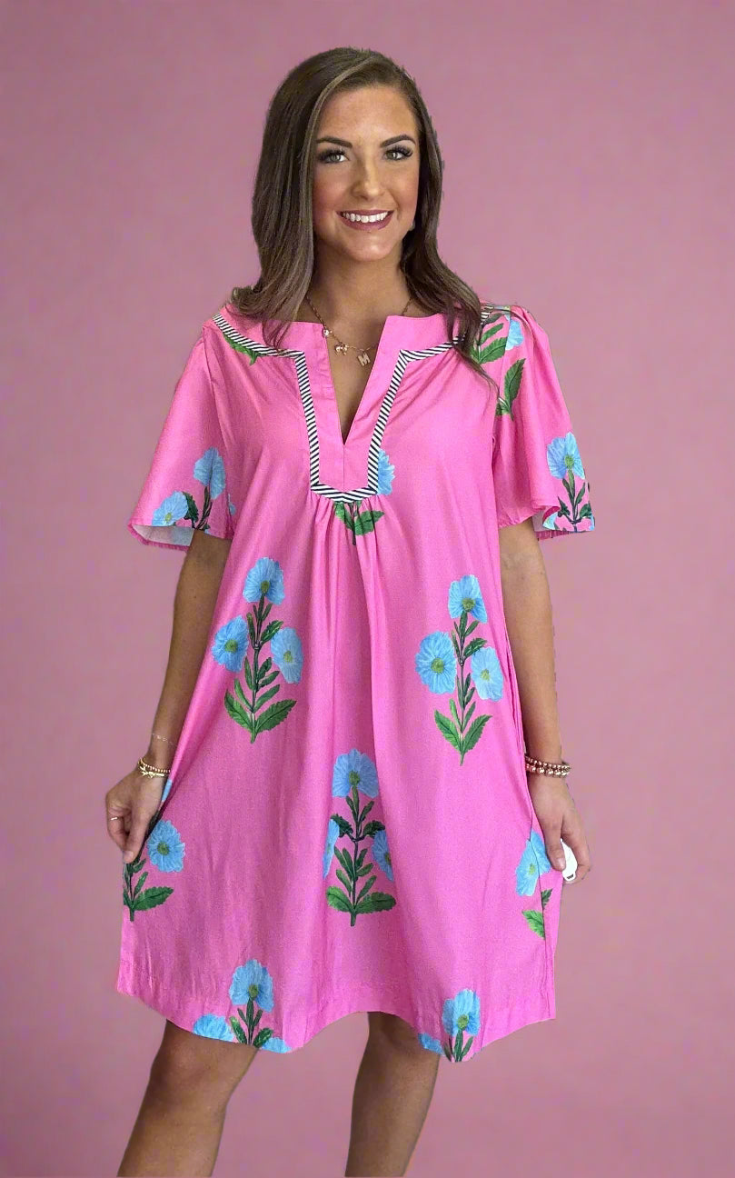 the petal pop dress, pink
