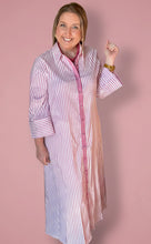 Load image into Gallery viewer, meadow stripe button-down maxi, soft pink
