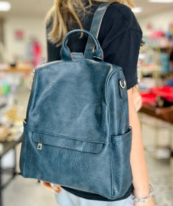 so convenient backpack tote, navy