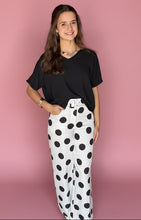 Load image into Gallery viewer, polka dot pants, white + black
