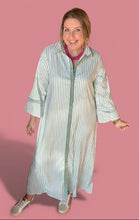 Load image into Gallery viewer, meadow stripe button-down maxi, soft green
