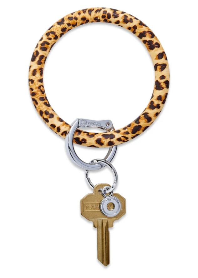 silicone big O keyring, cheetah