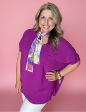 Load image into Gallery viewer, airflow v-neck dolman top, light plum
