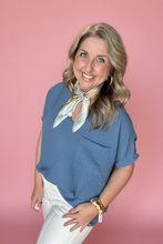 Load image into Gallery viewer, airflow v-neck dolman top, dusty blue
