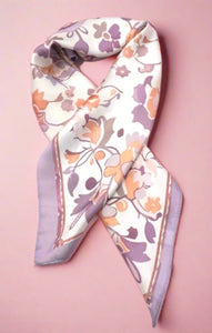 lavender print scarf