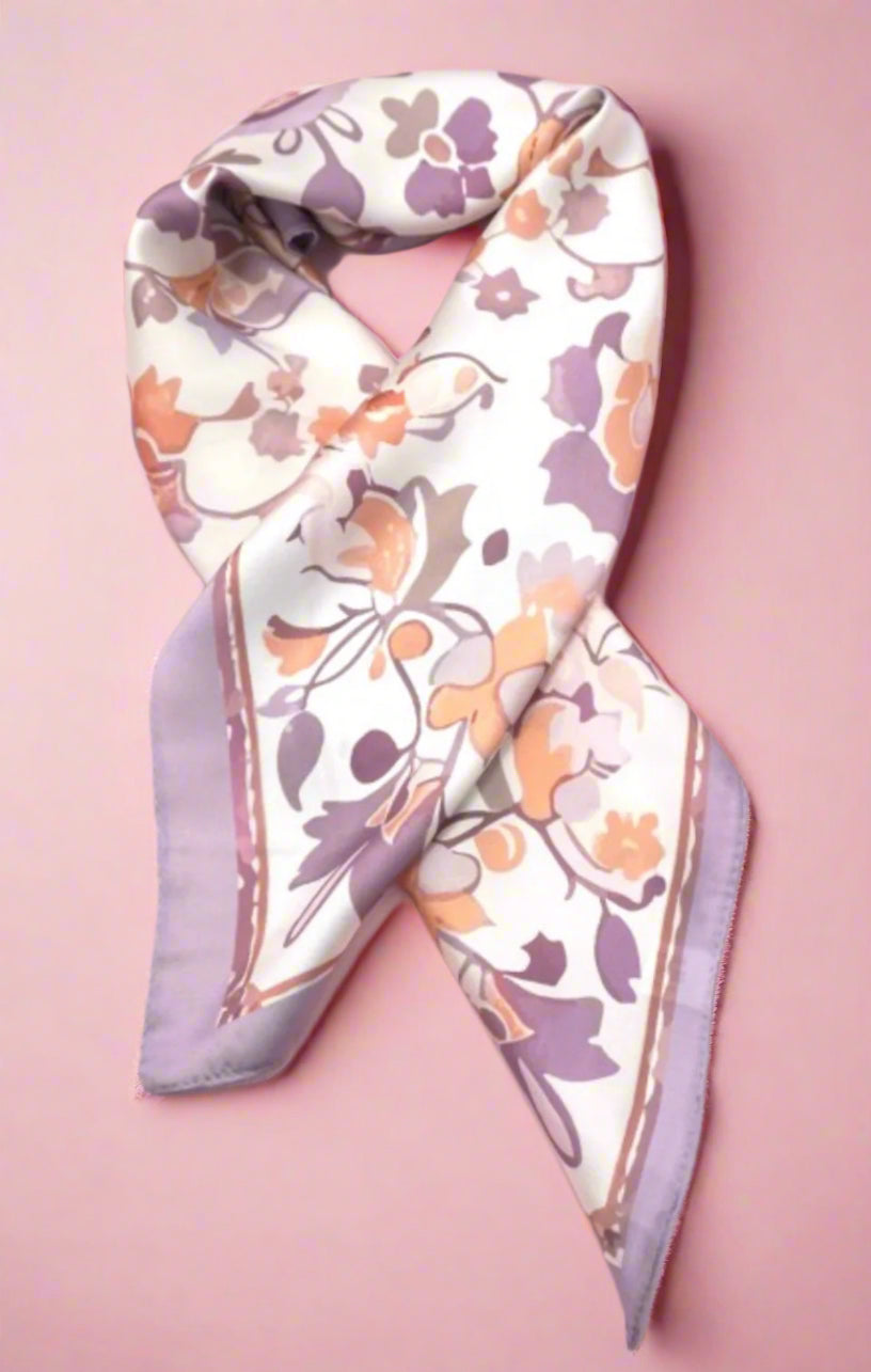 lavender print scarf