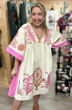 Load image into Gallery viewer, the emersyn embroidered midi, hot pink
