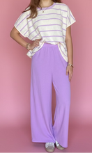 Load image into Gallery viewer, woven airflow pants, bright lavender | zenana
