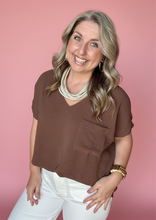 Load image into Gallery viewer, airflow v-neck dolman top, brown
