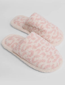 comfy luxe leopard slipper, pink