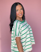 Load image into Gallery viewer, zenana striped oversized sweater, kelly green
