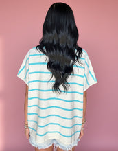 Load image into Gallery viewer, zenana striped oversized sweater, mint
