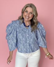 Load image into Gallery viewer, ruffle collar gingham top
